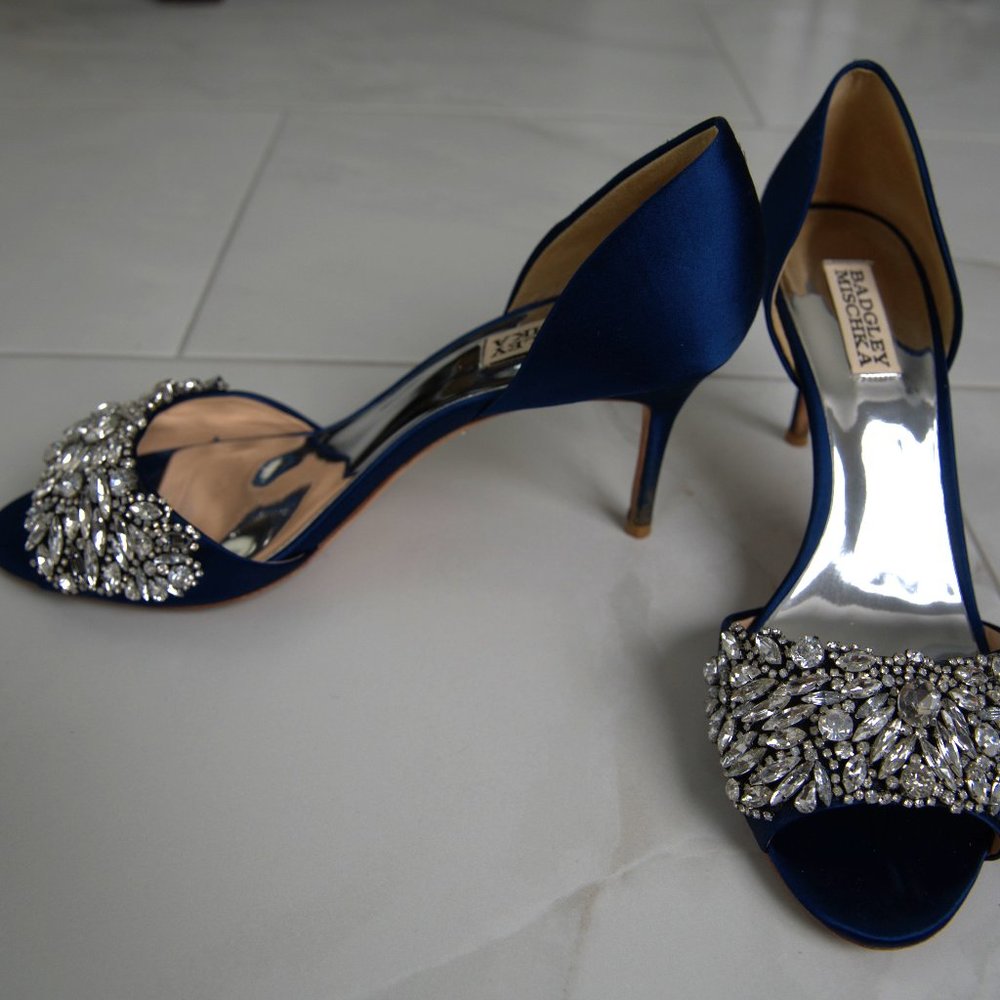 Badgley Mischka embellished heel